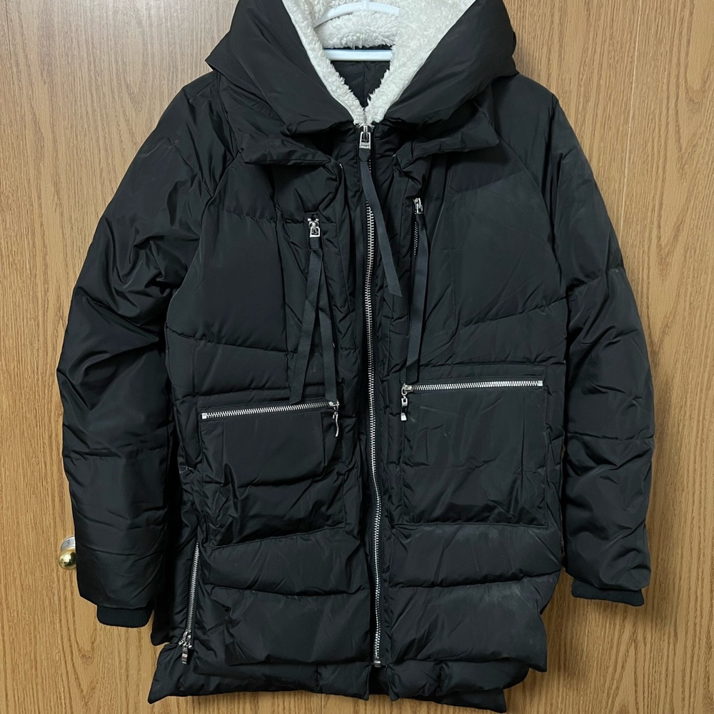 Orolay Black down thickened jacket